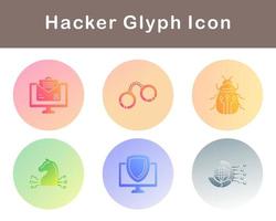 conjunto de iconos de vector de hacker