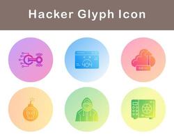 conjunto de iconos de vector de hacker