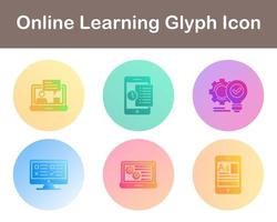 Online Learning Vector Icon Set