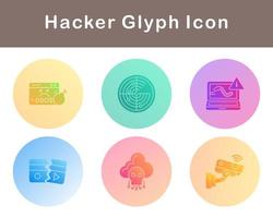 conjunto de iconos de vector de hacker