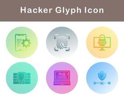 conjunto de iconos de vector de hacker