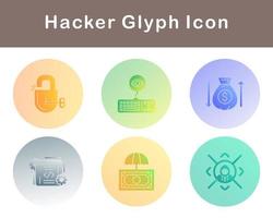 conjunto de iconos de vector de hacker