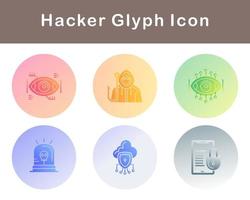 conjunto de iconos de vector de hacker