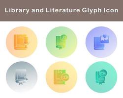 Library And Literature Vector Icon Set