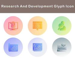 investigación y desarrollo vector icono conjunto