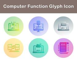 Computer Function Vector Icon Set