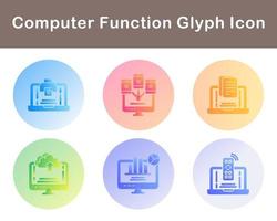 Computer Function Vector Icon Set