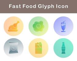 Fast Food Vector Icon Set