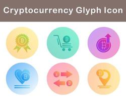 Bitcoin And Cryptocurrency Vector Icon Set