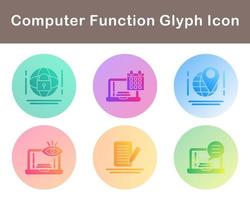 Computer Function Vector Icon Set