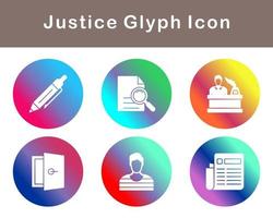 Justice Vector Icon Set