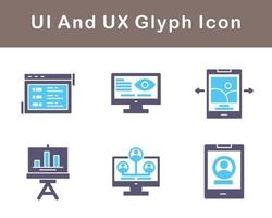 ui y ux vector icono conjunto