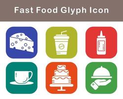 Fast Food Vector Icon Set