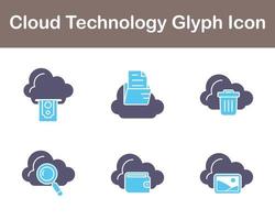 Cloud Technology Vector Icon Set