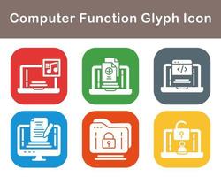 Computer Function Vector Icon Set