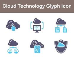 Cloud Technology Vector Icon Set