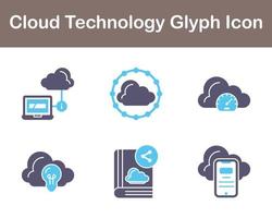 Cloud Technology Vector Icon Set