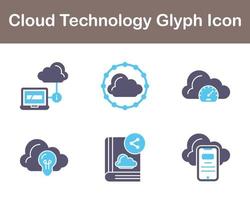 Cloud Technology Vector Icon Set