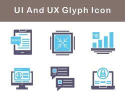 ui y ux vector icono conjunto