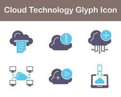 Cloud Technology Vector Icon Set