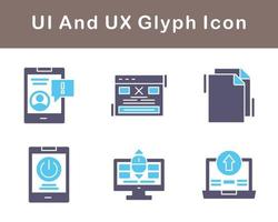 ui y ux vector icono conjunto