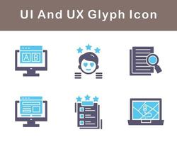 ui y ux vector icono conjunto