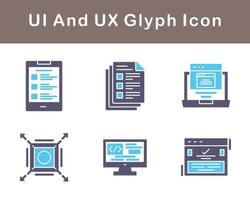 ui y ux vector icono conjunto