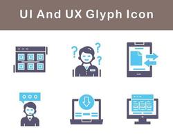 ui y ux vector icono conjunto