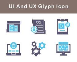 ui y ux vector icono conjunto