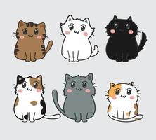 Cat cartoon character Pack vector