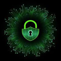 Modern Cybersecurity Technology Background with padlock vector