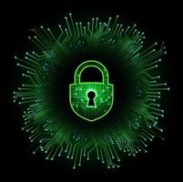 Modern Cybersecurity Technology Background with padlock vector