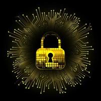 Modern Cybersecurity Technology Background with padlock vector