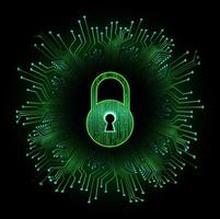 Modern Cybersecurity Technology Background with padlock vector