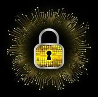 Modern Cybersecurity Technology Background with padlock vector