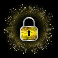 Modern Cybersecurity Technology Background with padlock vector