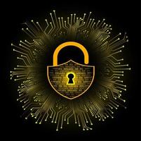 Modern Cybersecurity Technology Background with padlock vector