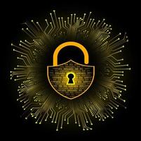 Modern Cybersecurity Technology Background with padlock vector