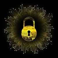 Modern Cybersecurity Technology Background with padlock vector