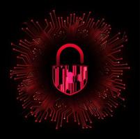 Modern Cybersecurity Technology Background with padlock vector