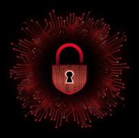 Modern Cybersecurity Technology Background with padlock vector