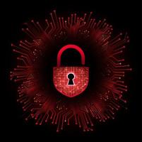 Modern Cybersecurity Technology Background with padlock vector