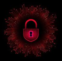 Modern Cybersecurity Technology Background with padlock vector