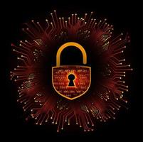 Modern Cybersecurity Technology Background with padlock vector