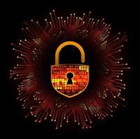 Modern Cybersecurity Technology Background with padlock vector