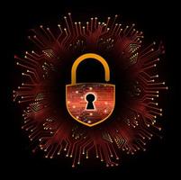 Modern Cybersecurity Technology Background with padlock vector