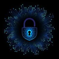 Modern Cybersecurity Technology Background with padlock vector