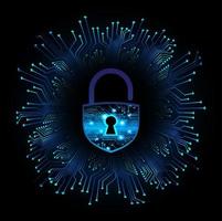 Modern Cybersecurity Technology Background with padlock vector