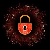 Modern Cybersecurity Technology Background with padlock vector