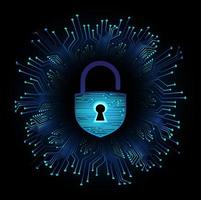 Modern Cybersecurity Technology Background with padlock vector